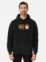 Vintage Hornet - Silksong Hollow Knight - Vintage Stripes Pullover Hoodie